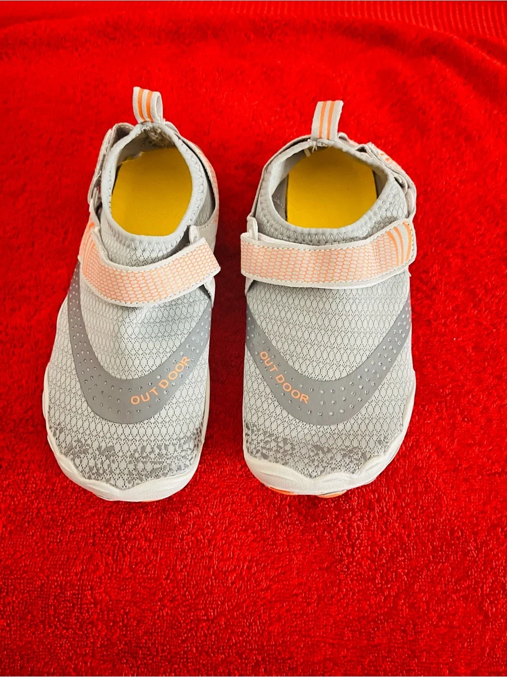 Outdoor Kids Gray & Peach Slip-On Athletic Shoes